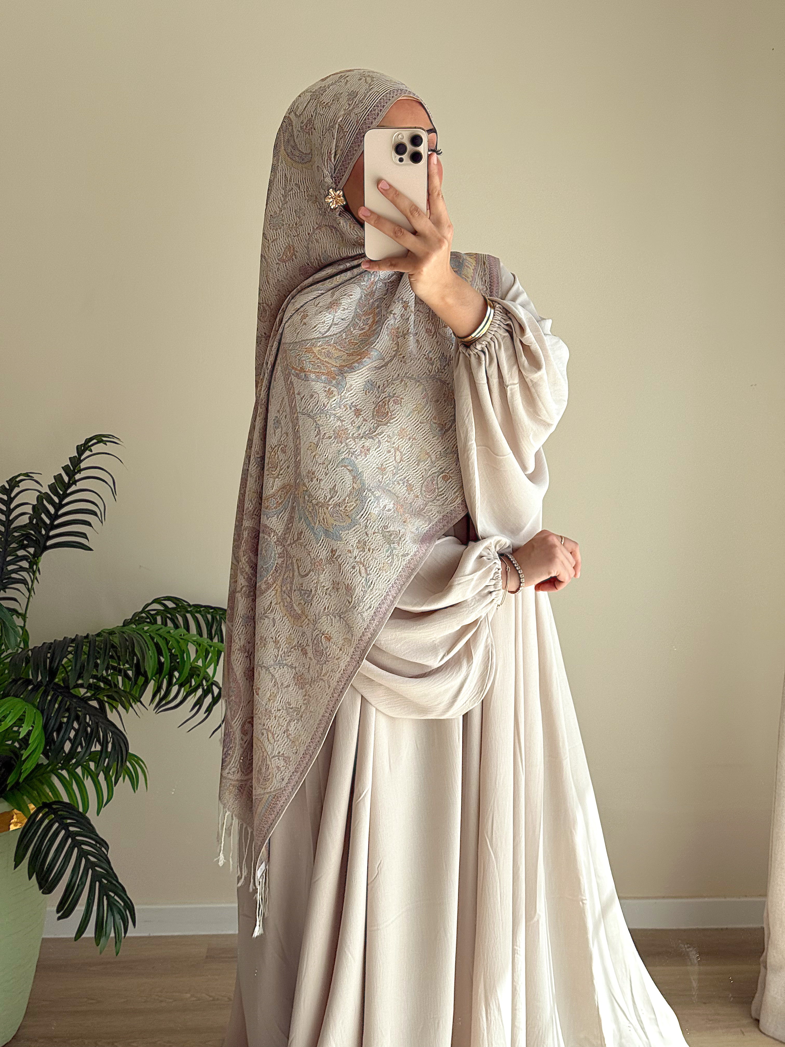 slim fit dress slacks Grace dress in butter yellow  Hijabi Picks