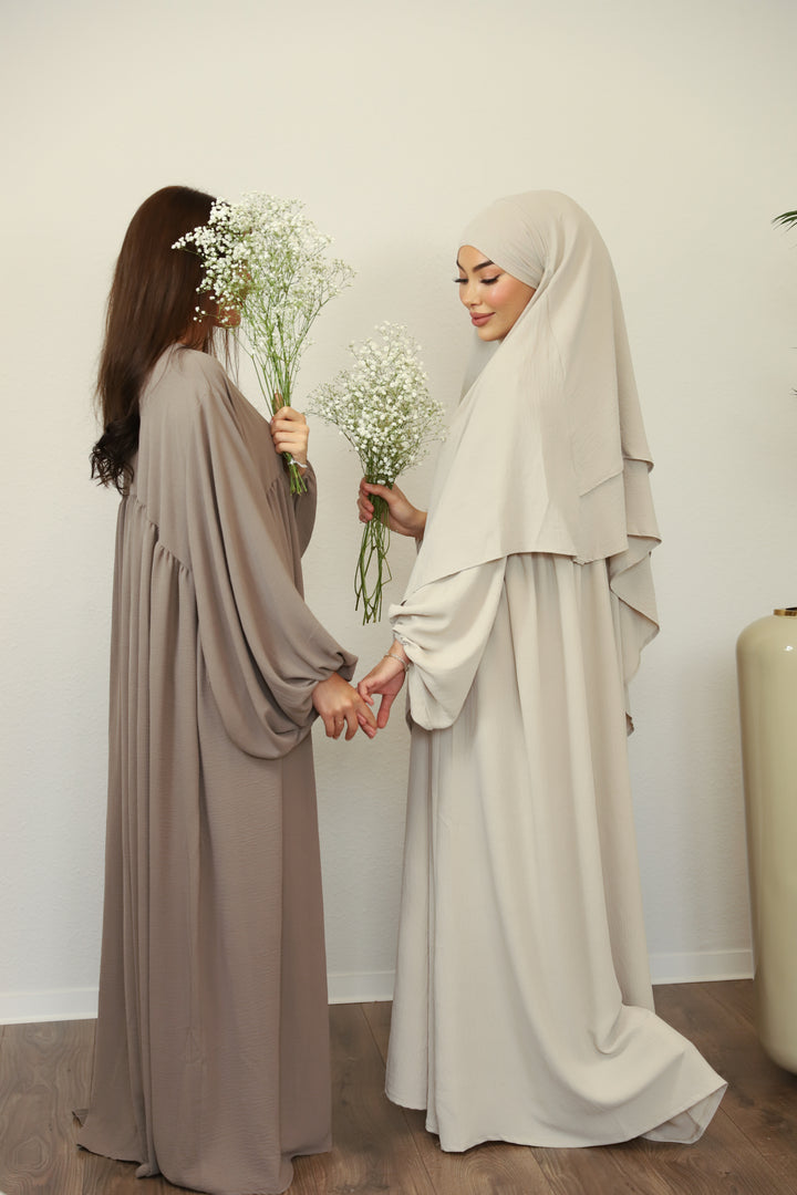 Nour Abaya in Light Taupe