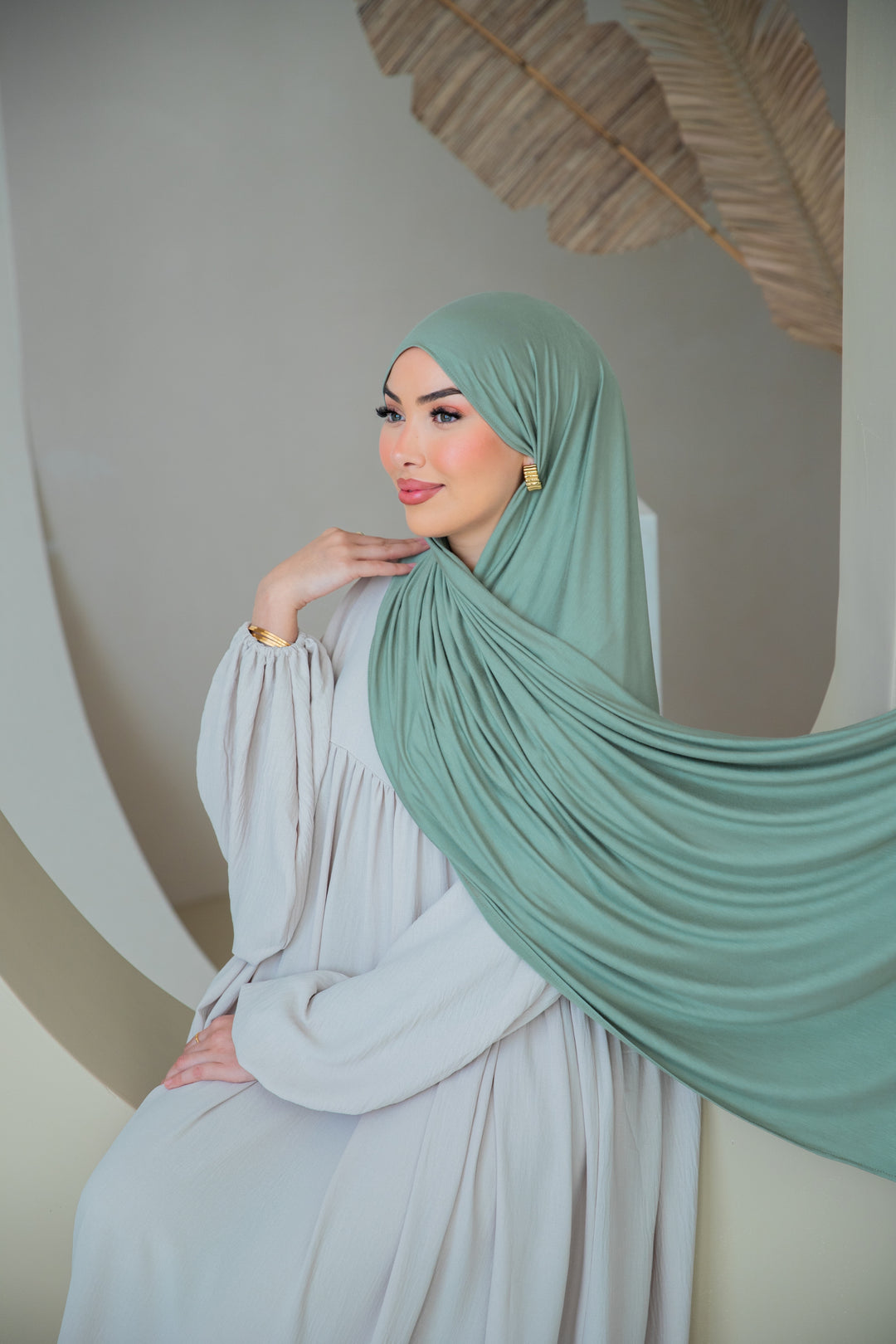 Premium Jersey Hijab in Mint
