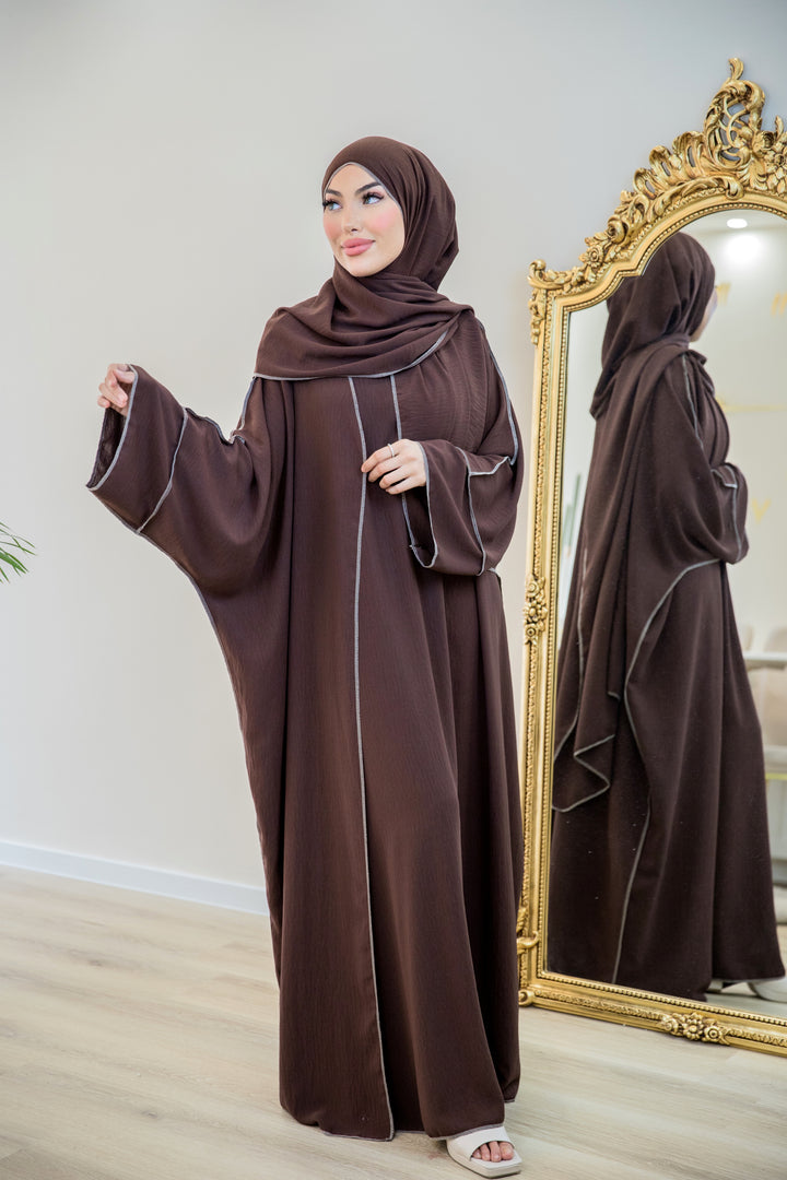 Abu Dhabi Abaya Set in Braun