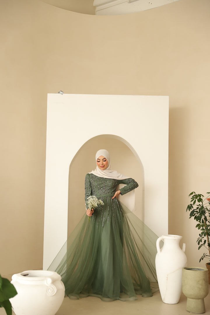 Fery Couture Abendkleid in Olive