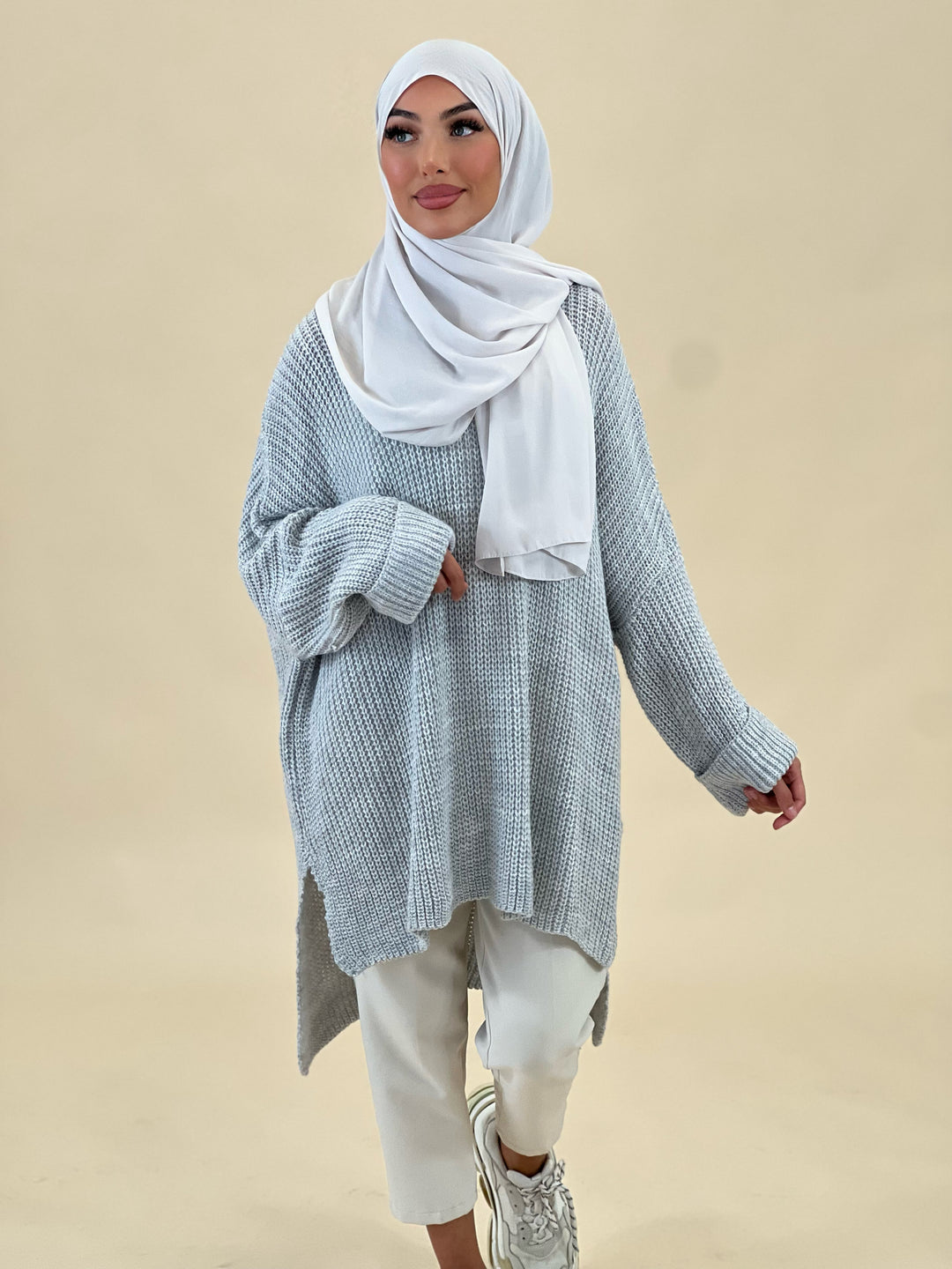 Mary Oversized Pullover in Grau