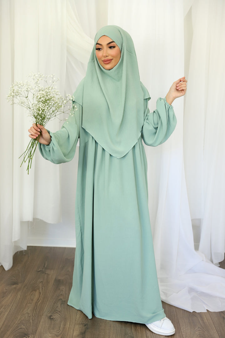 Khaleesi Abaya Set in Mint