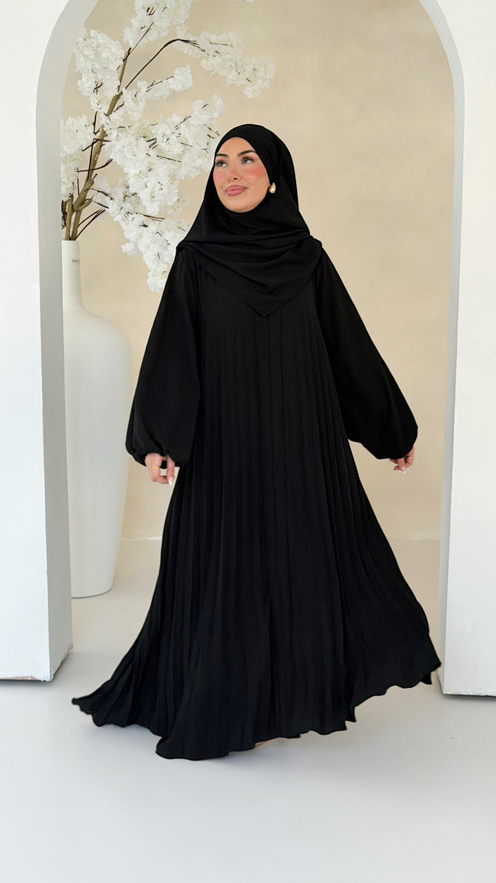 Layali Plissee Abaya 2-Teiler