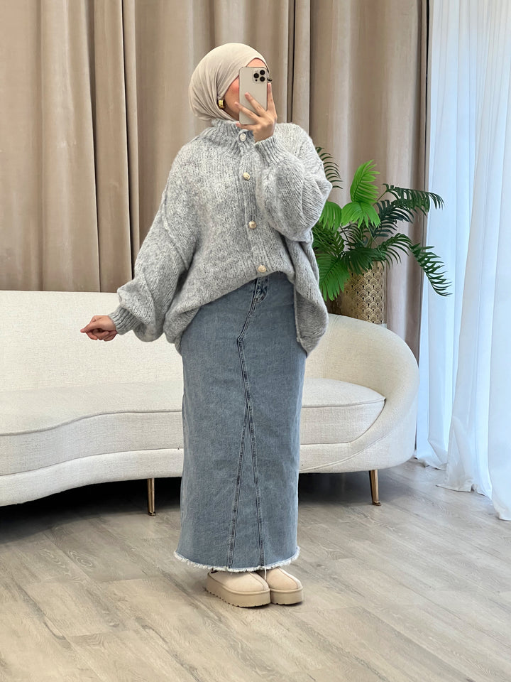 Lilly Oversized Cardigan in Grey
