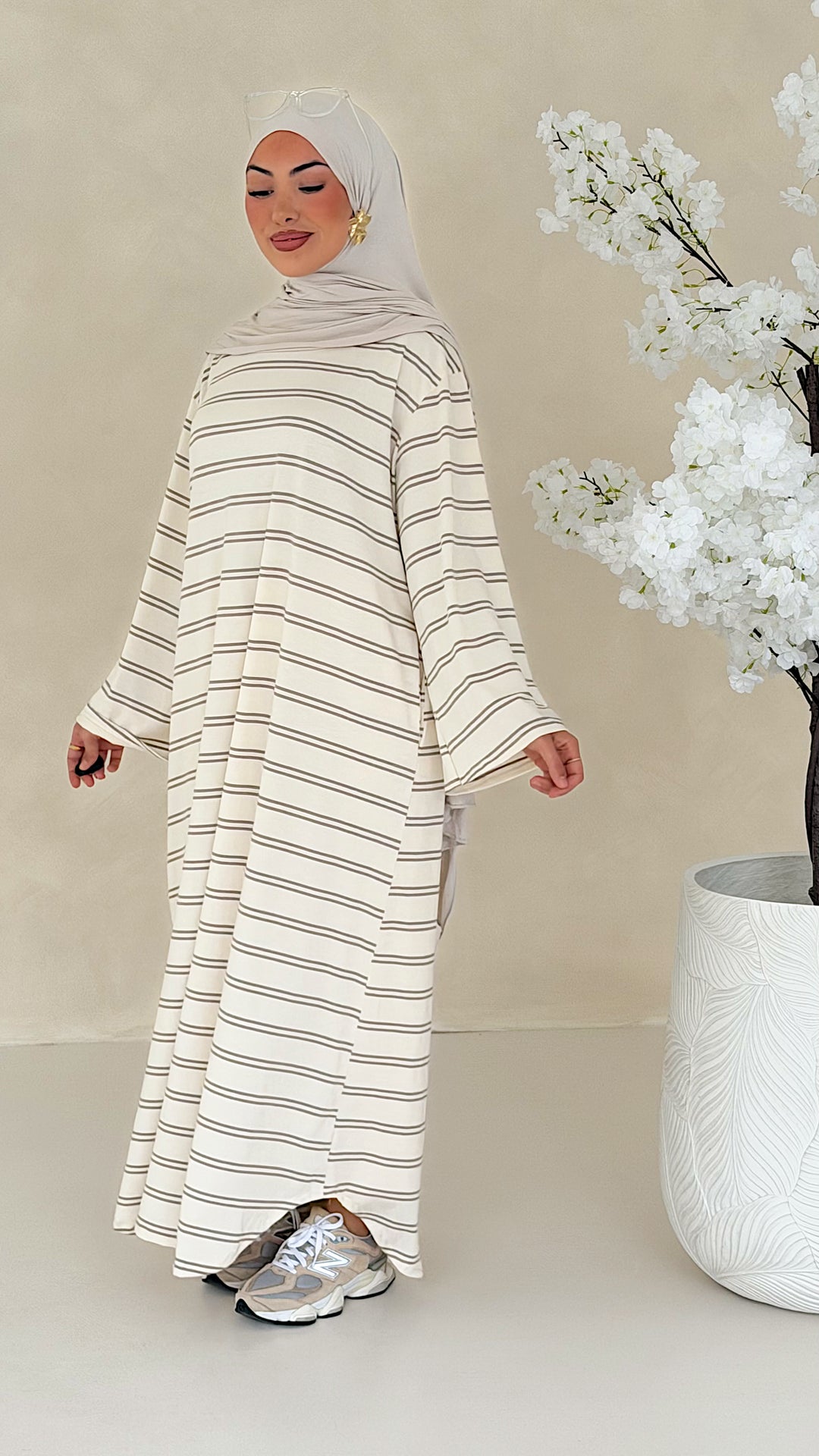 Essential gestreiftes Kleid
