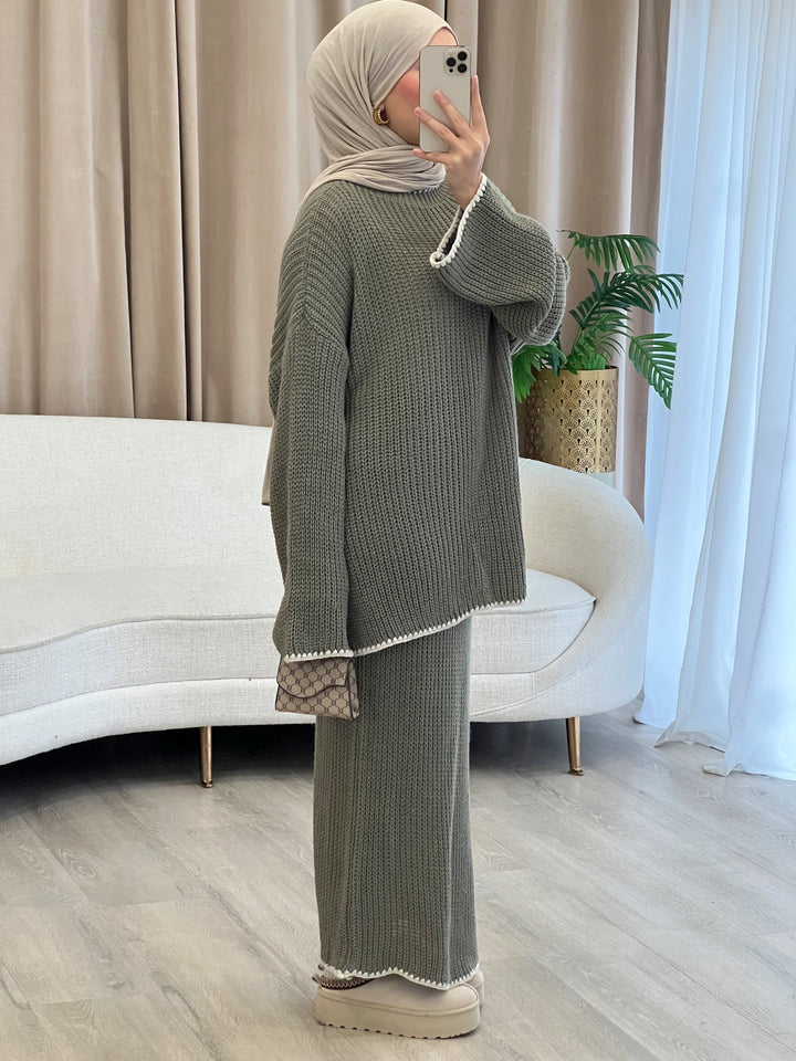 Pearl Strickset in Light Green