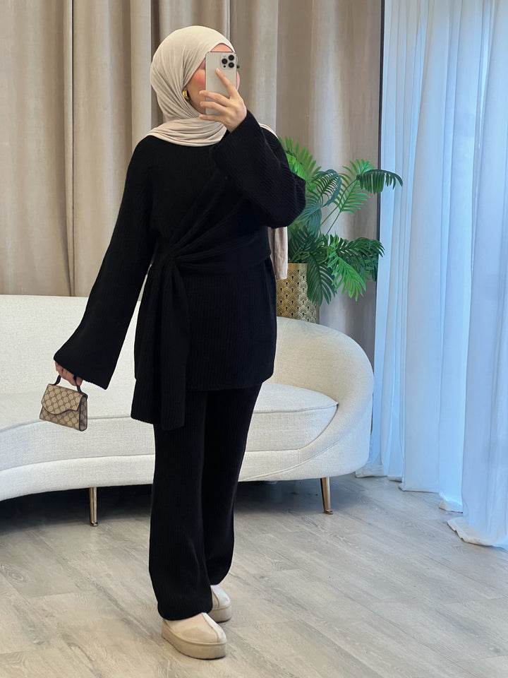 Bell Strickset in Schwarz
