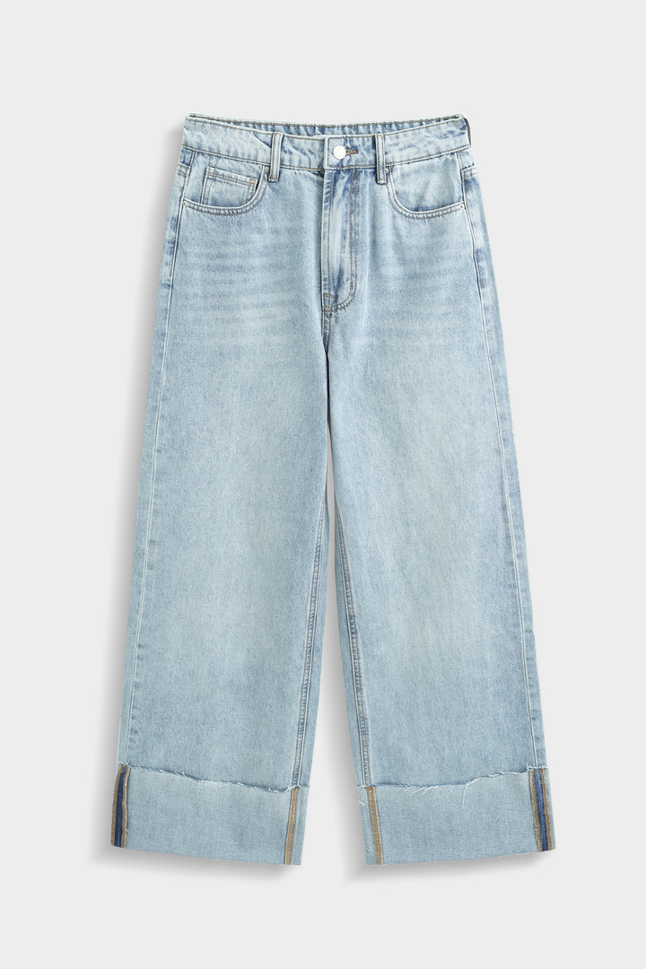 Denim Wide Leg Hose