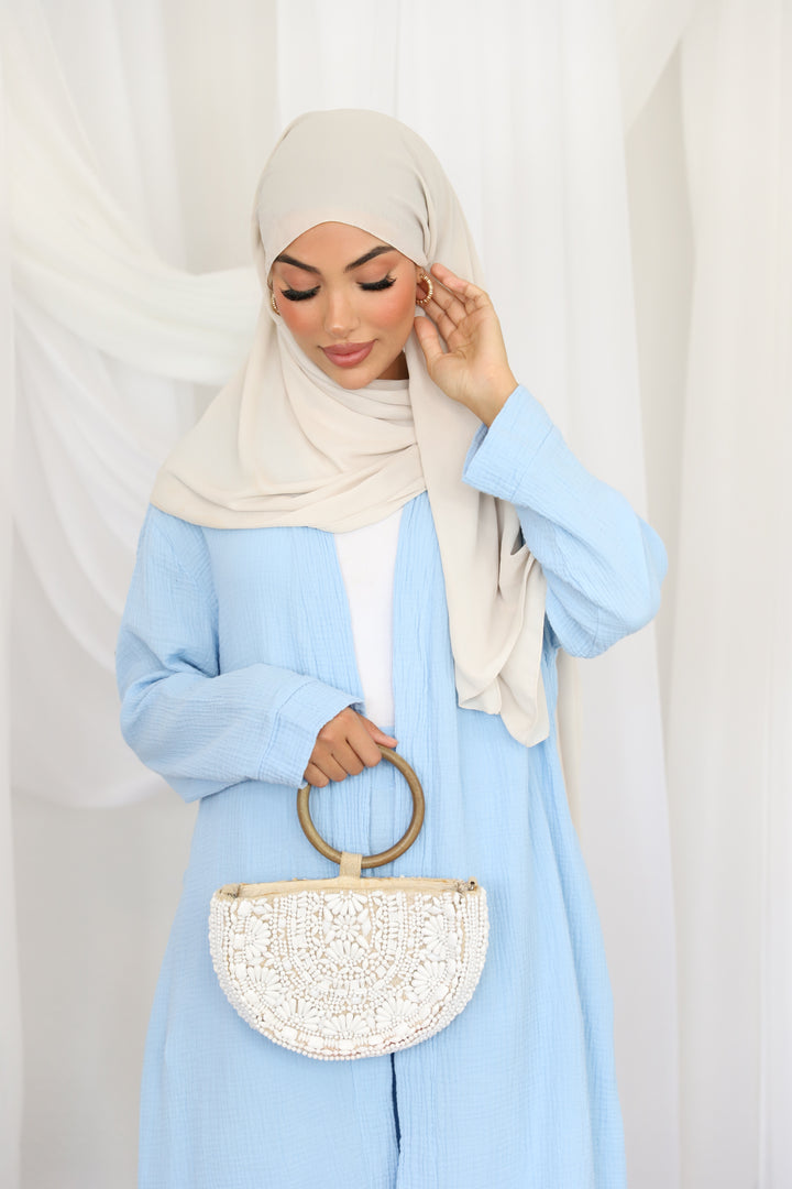Luna Musselin Zweiteiler in Babyblau
