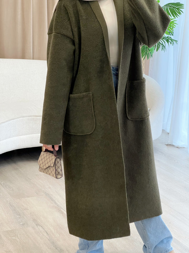 Teddy Oversized Mantel in Khaki