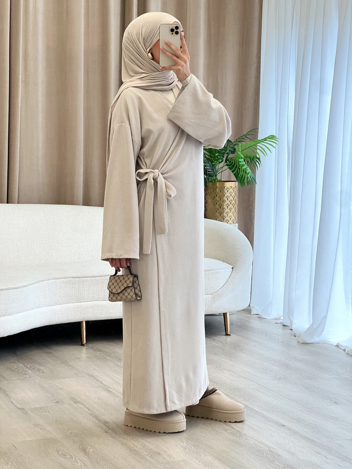 Luna Cord Kleid in Beige