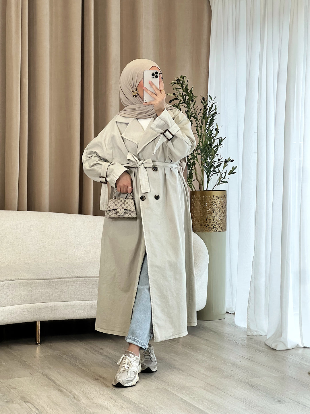 Miri Denim Trenchcoat