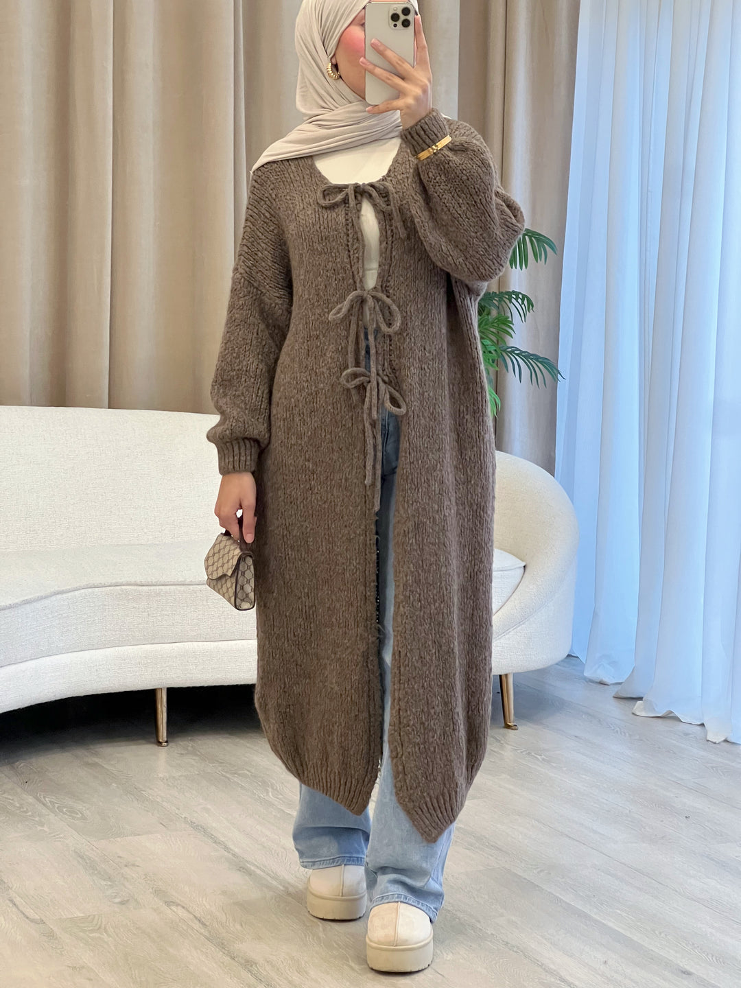 Wolkenweich Oversized Cardigan in Mocha