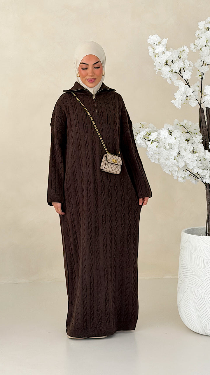 Nayeli Zopfmuster Strickkleid