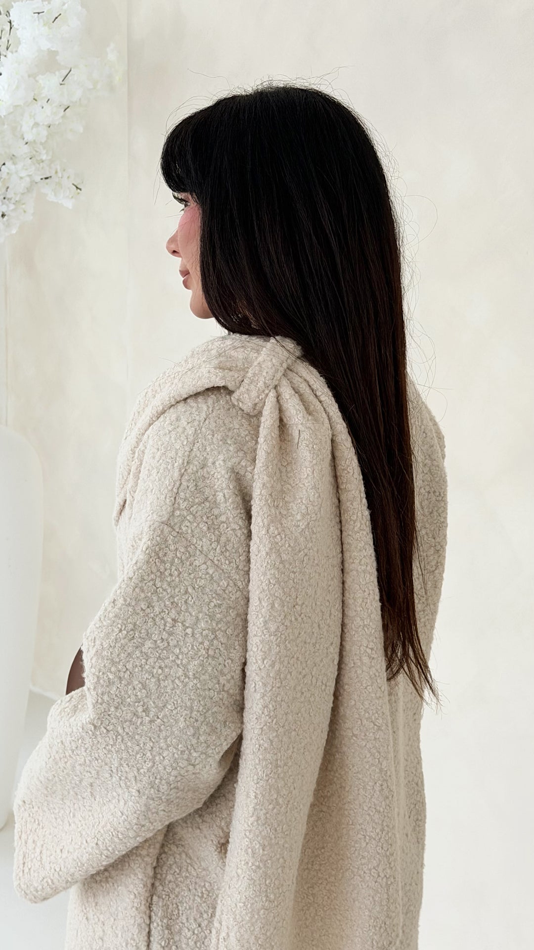 Bell Teddy Long Mantel mit integriertem Schal