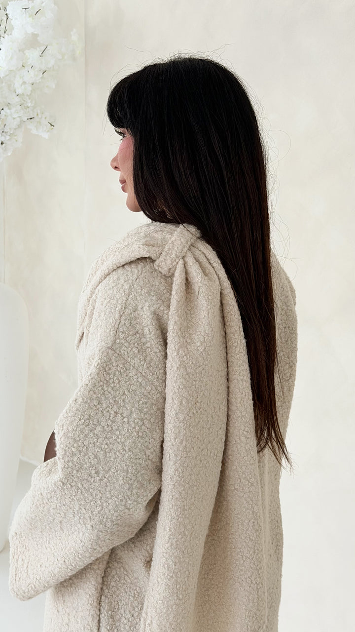 Bell Teddy Long Mantel mit integriertem Schal