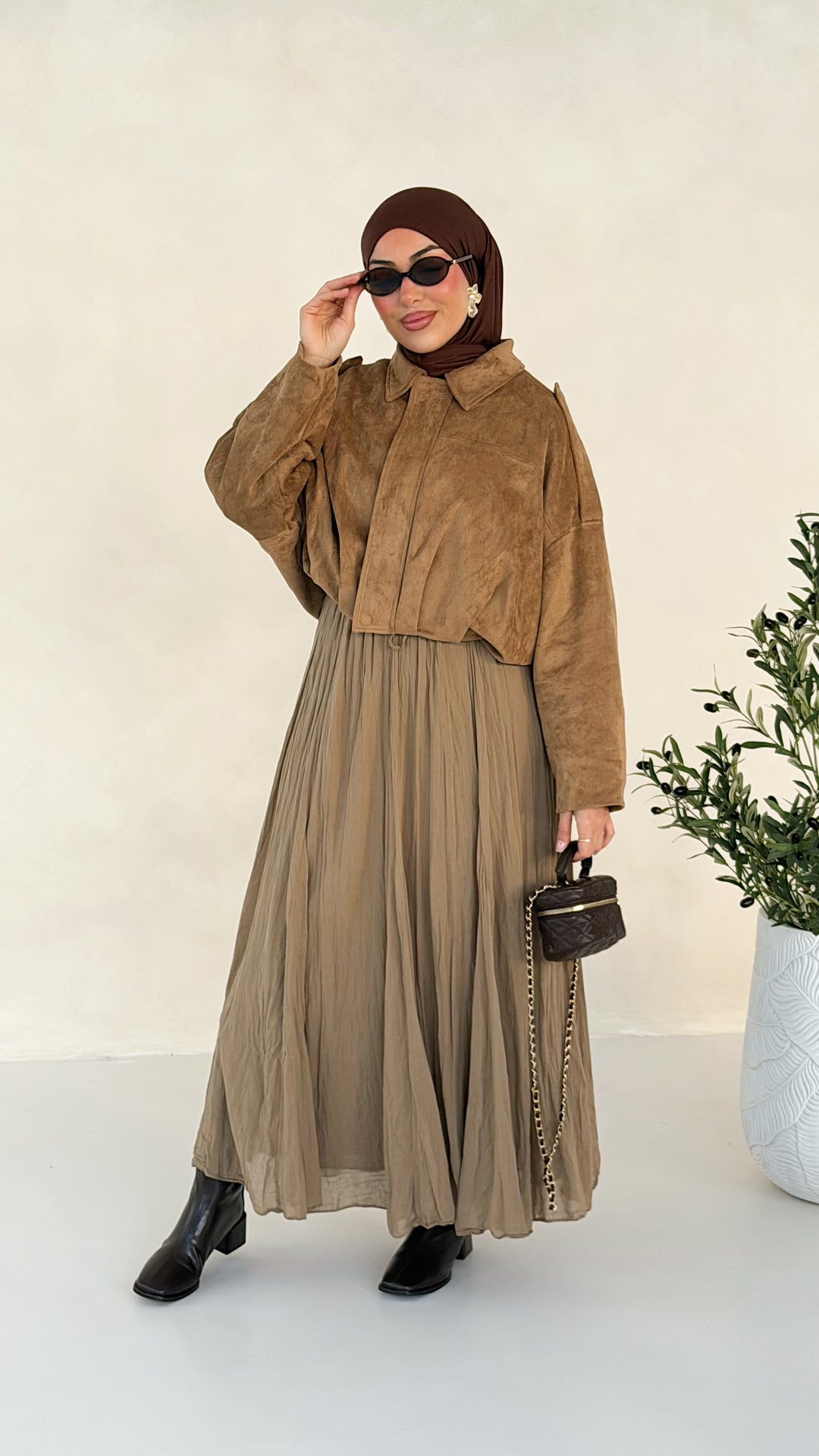 Azura Bomberjacke in Wildlederoptik