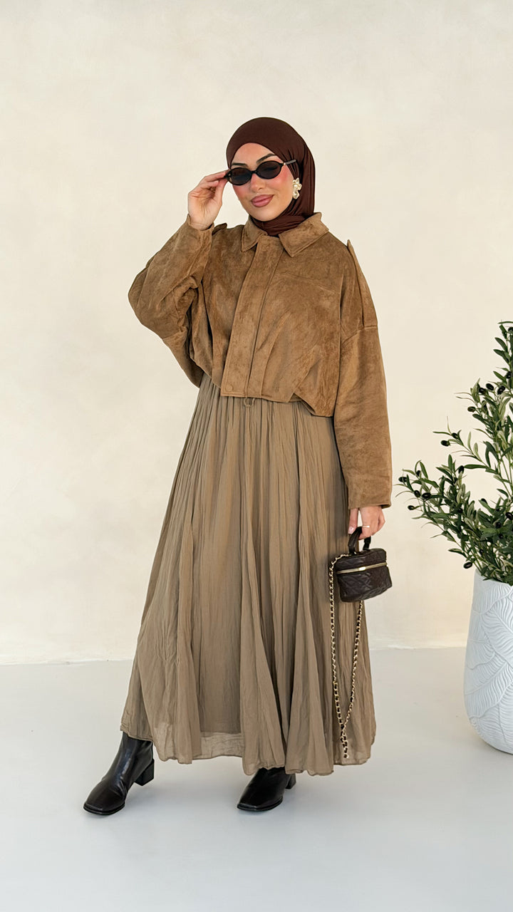 Azura Bomberjacke in Wildlederoptik