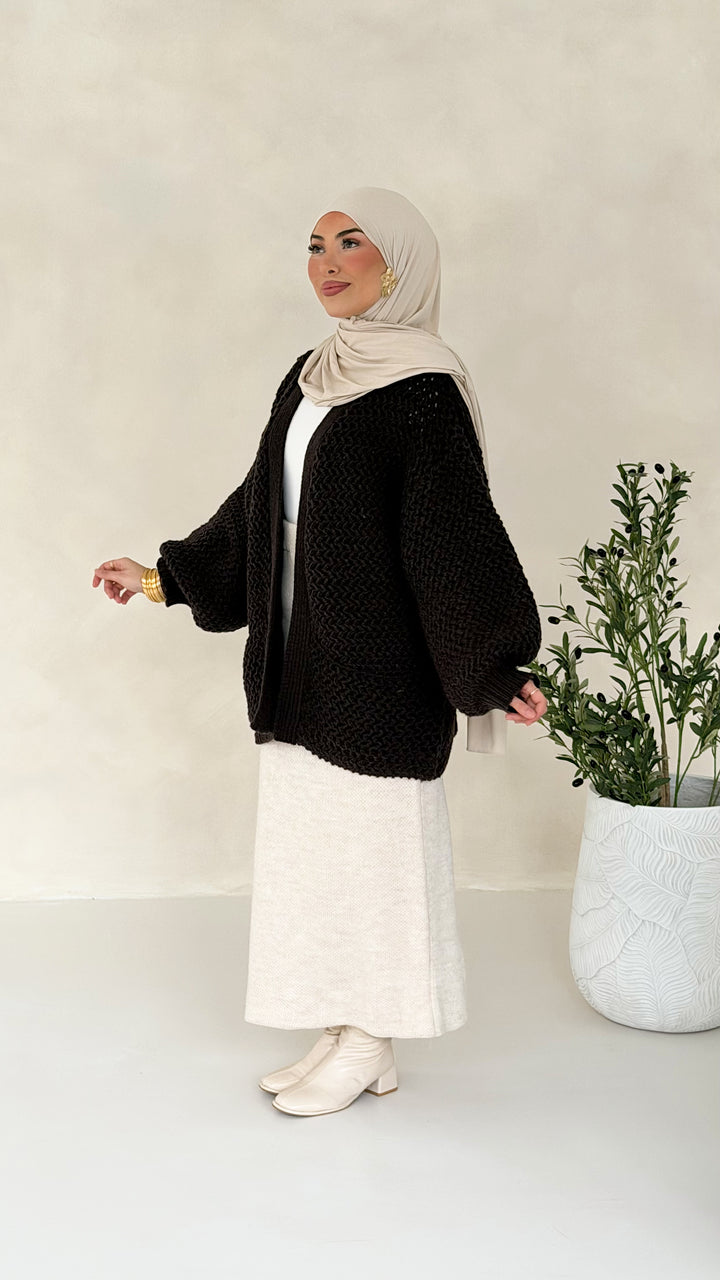 Evora Strick-Cardigan