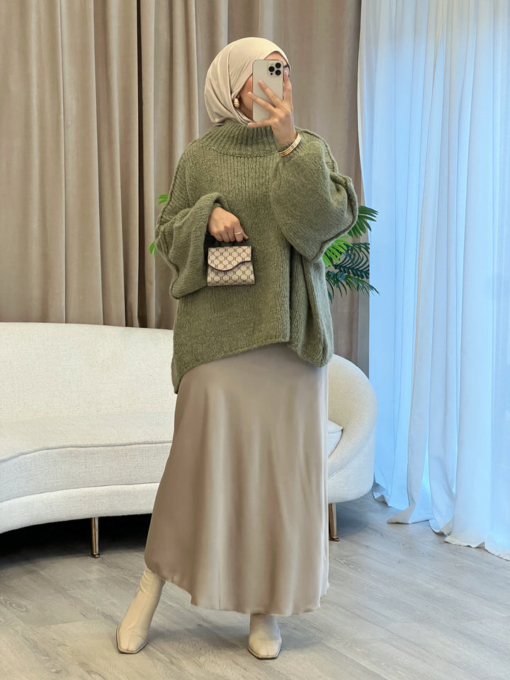 Vivi Oversized Pullover in Olive