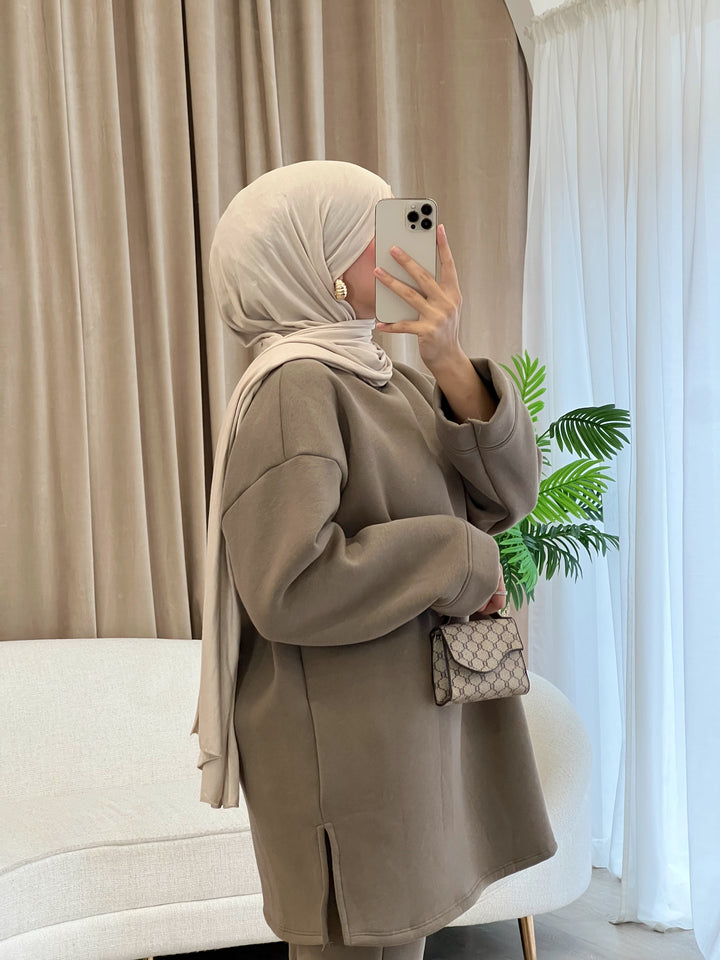 Comfy Oversized Set in Taupe