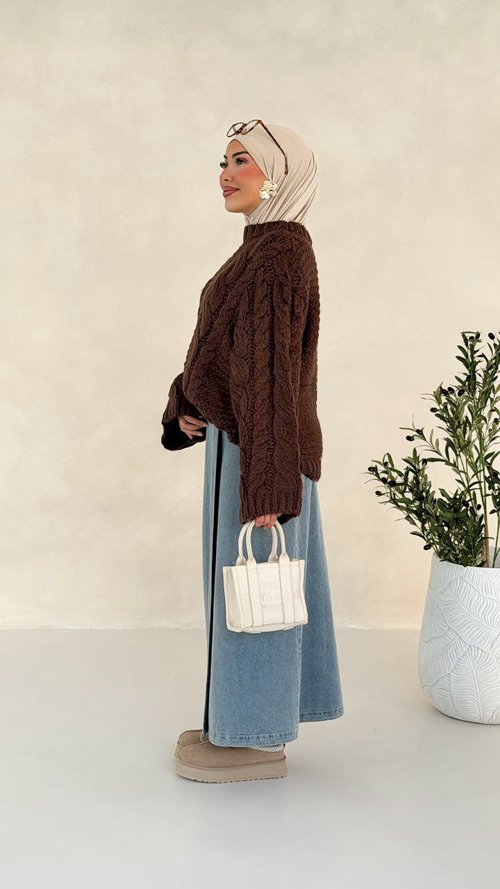 Sade Pullover mit Zopfmuster