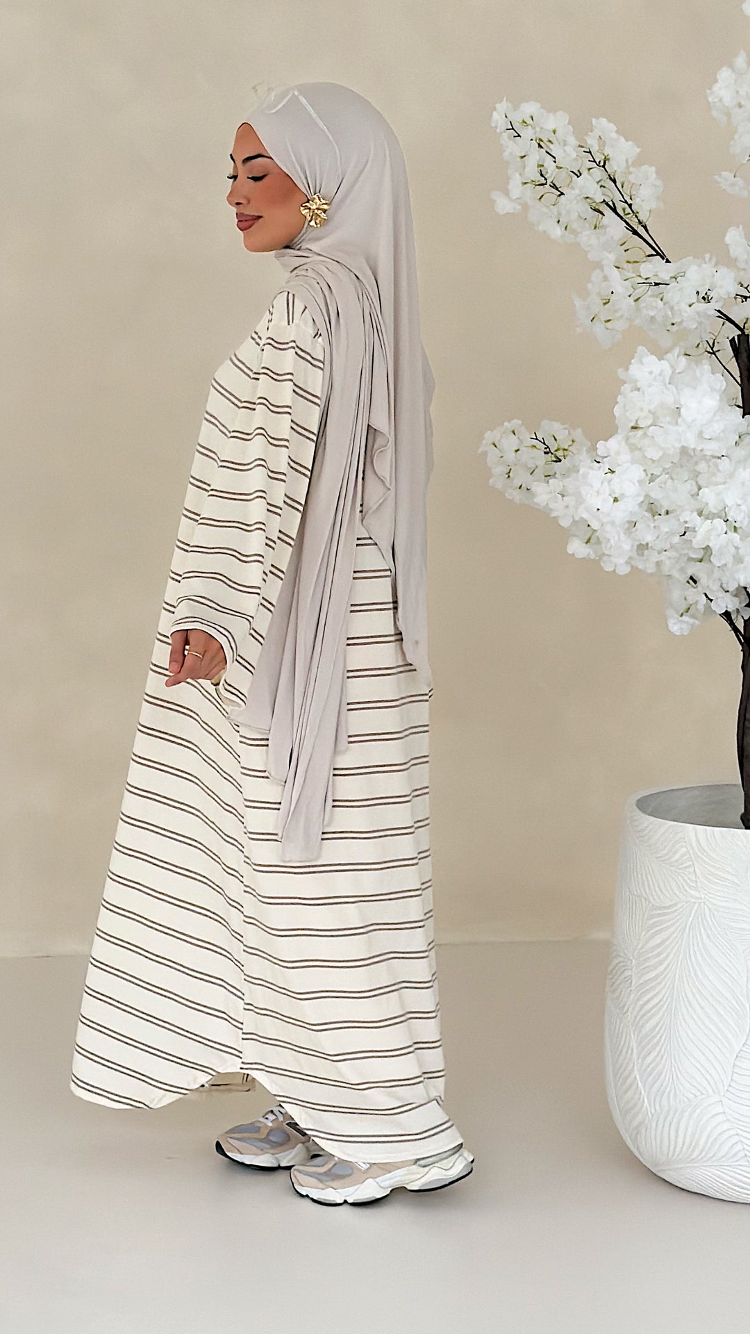Essential gestreiftes Kleid