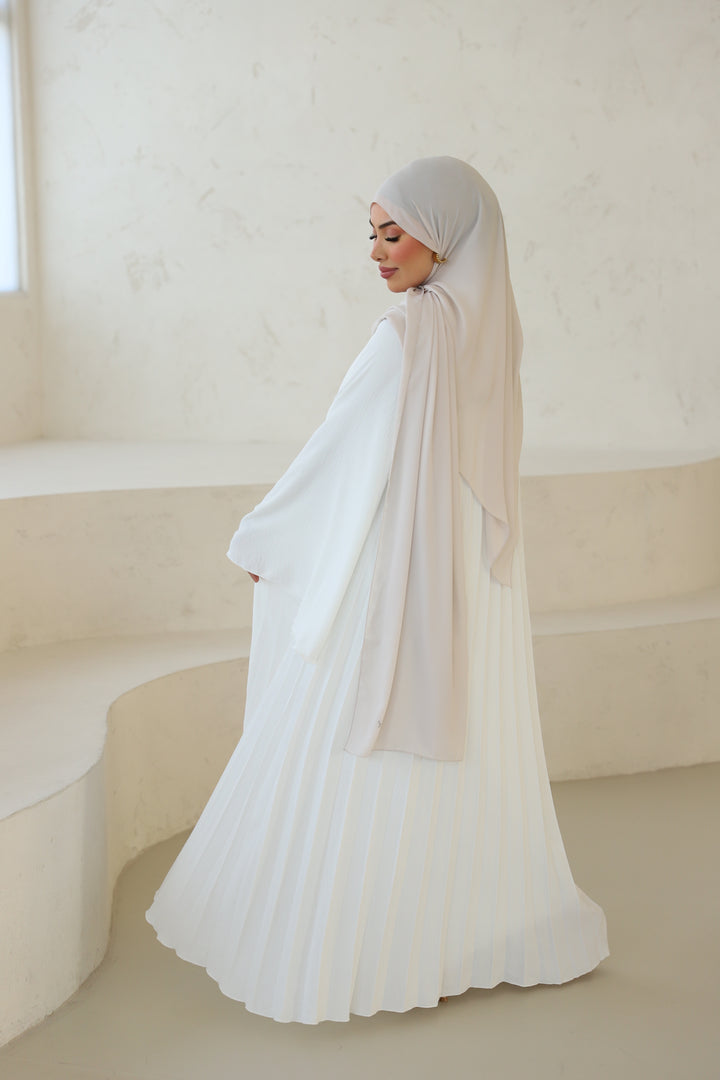 Blossom Abaya Set in Weiß
