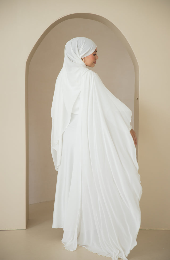 Asel Abendkleid mit Tüll in Weiß