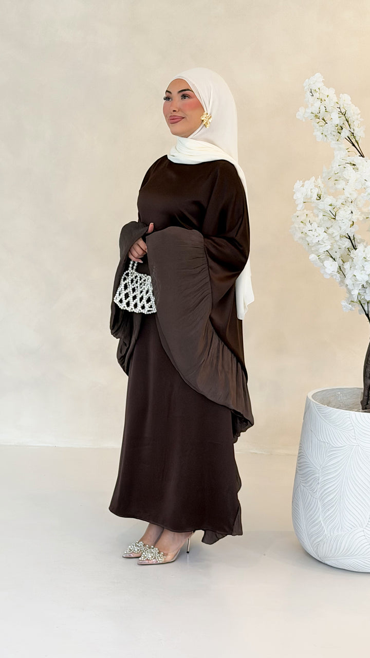 Butterfly Satin Abaya