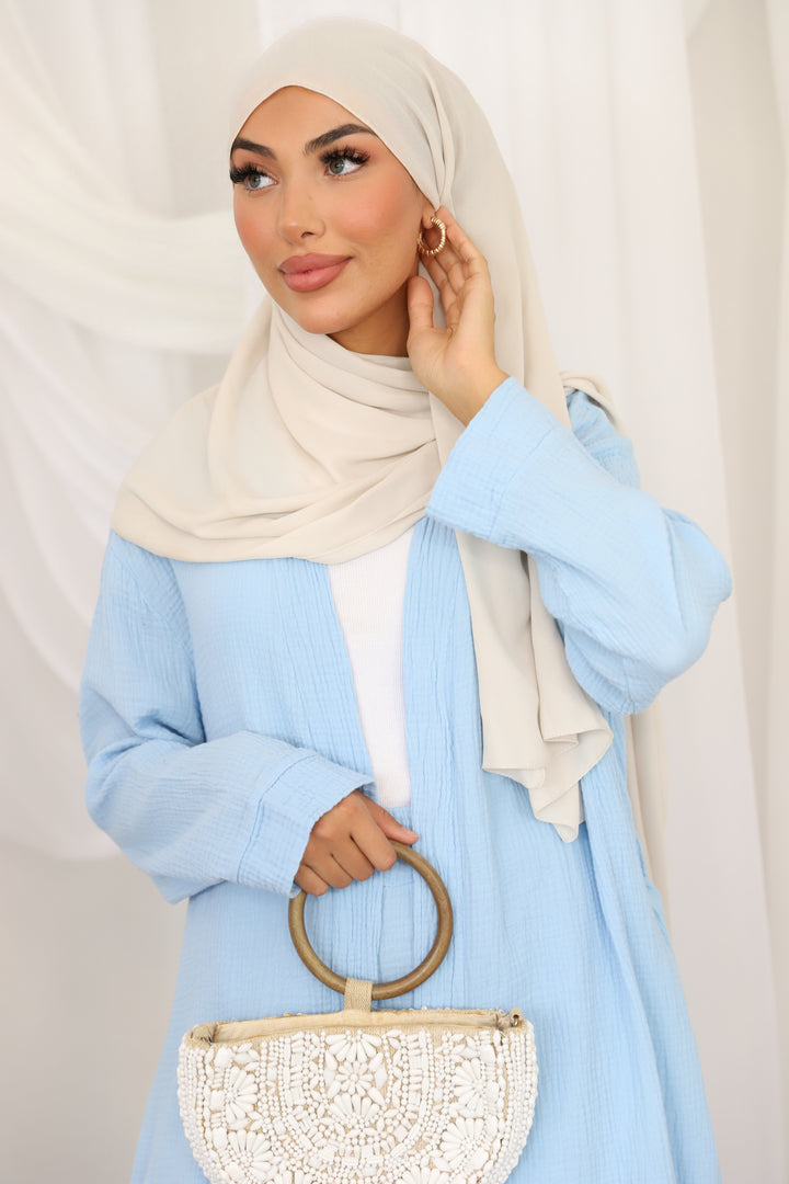 Luna Musselin Zweiteiler in Babyblau
