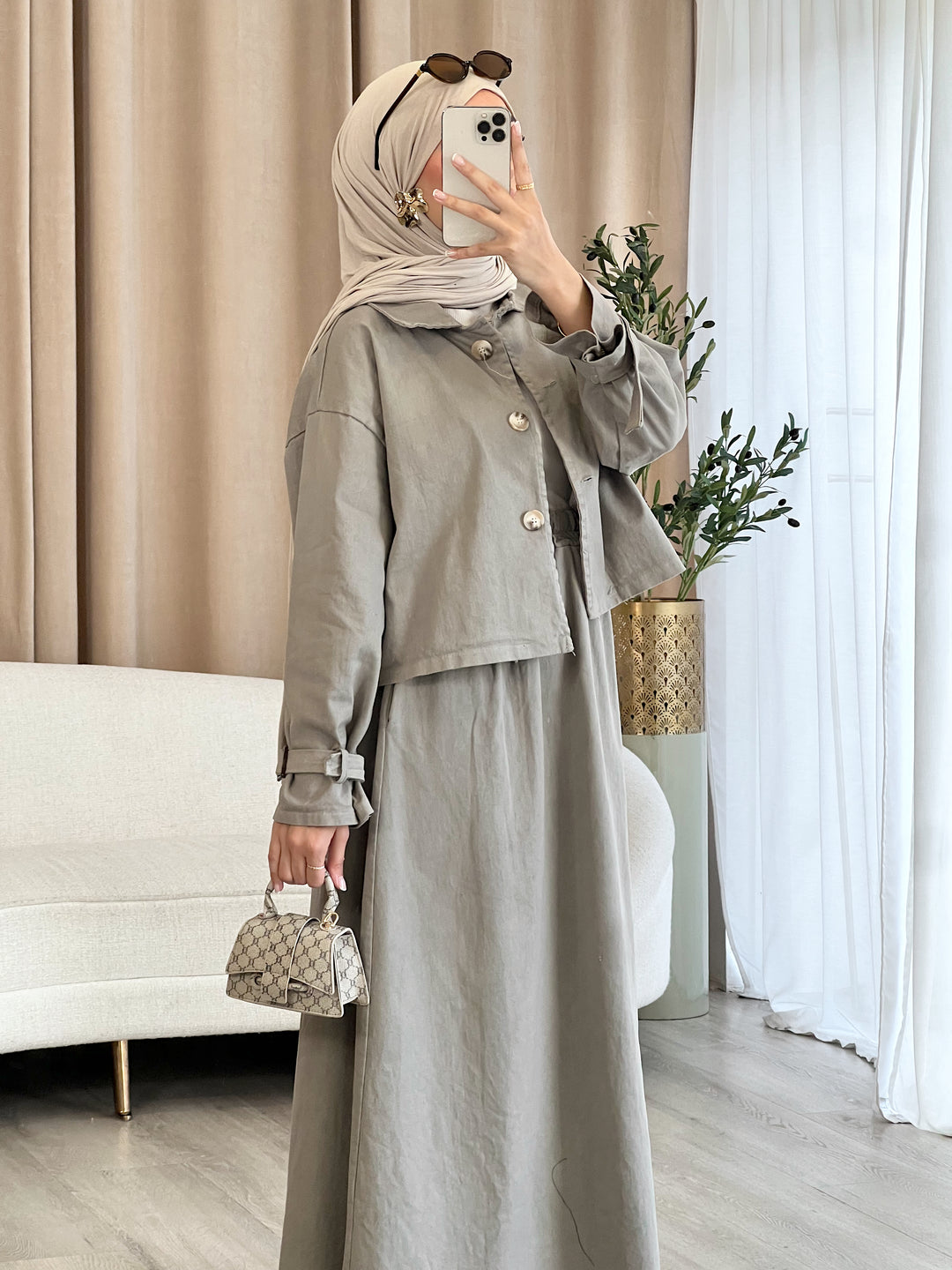Denim Trench 2-Teiler