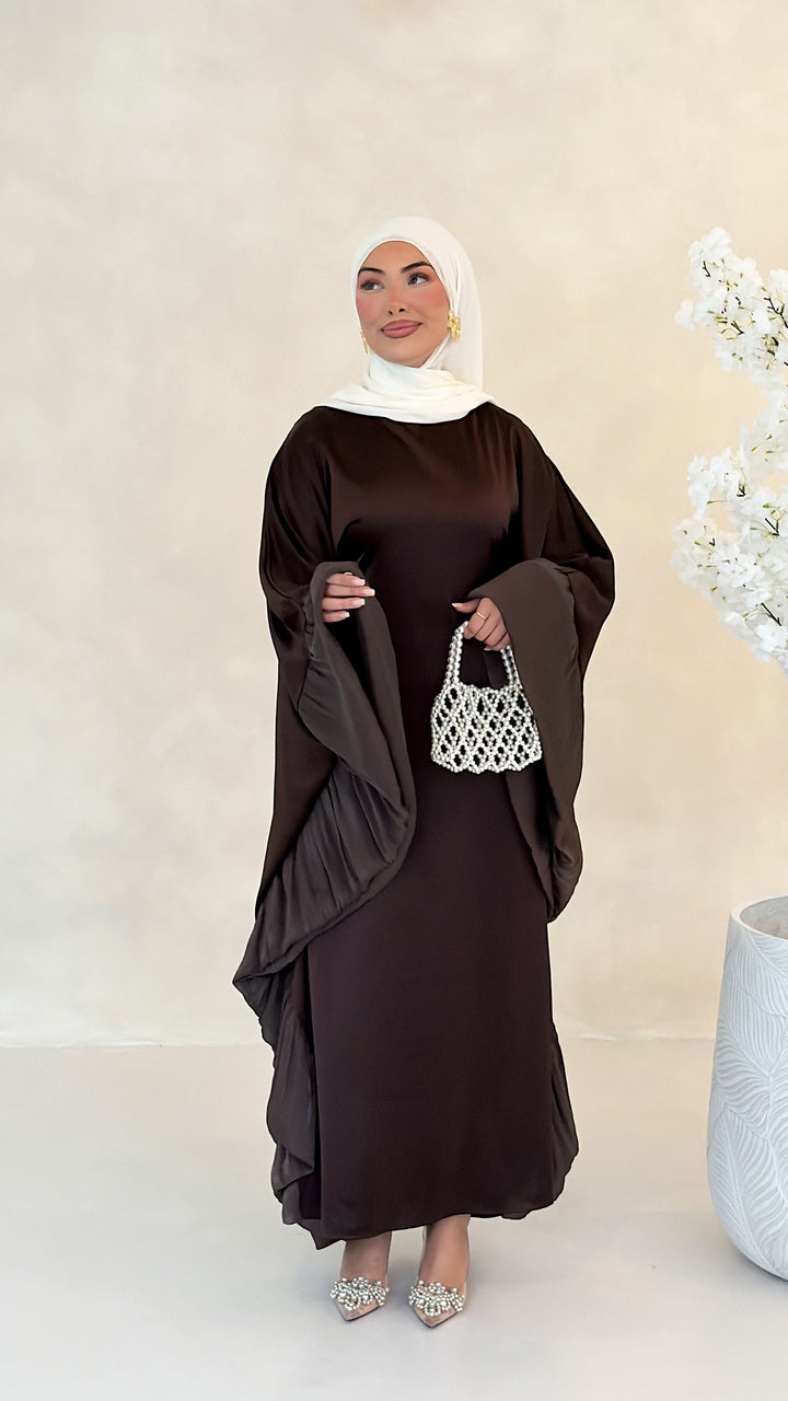 Butterfly Satin Abaya