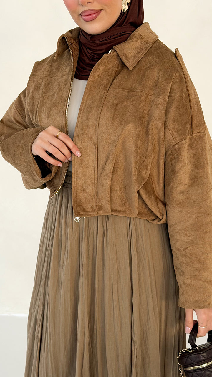 Azura Bomberjacke in Wildlederoptik