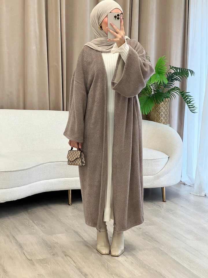 Hazel Oversized Mantel in Taupe