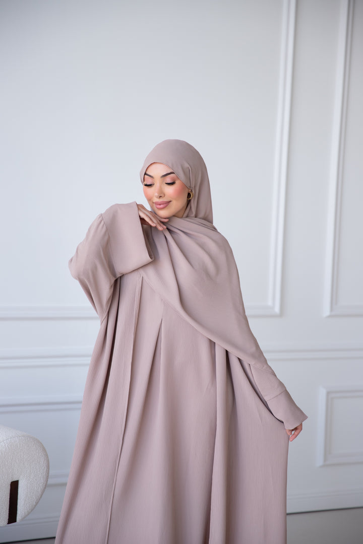 Suna Abaya 3-Teiler in Nude