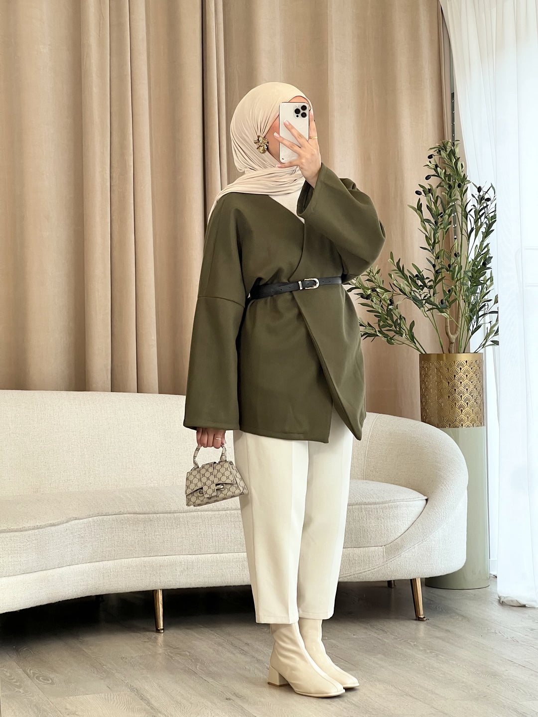 Imani Jacke mit Gürtel