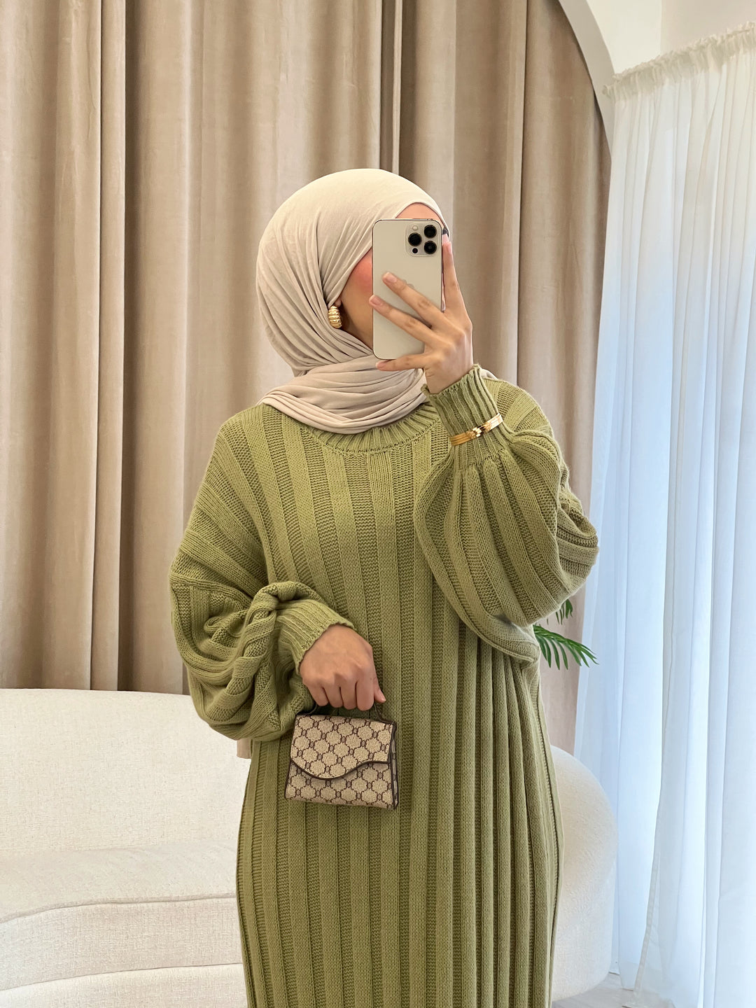 Liv Pulloverkleid in Pistachio