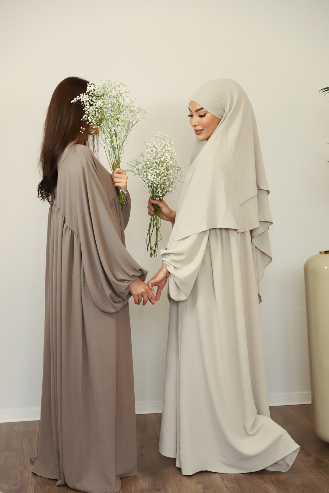 Nour Abaya in Light Taupe