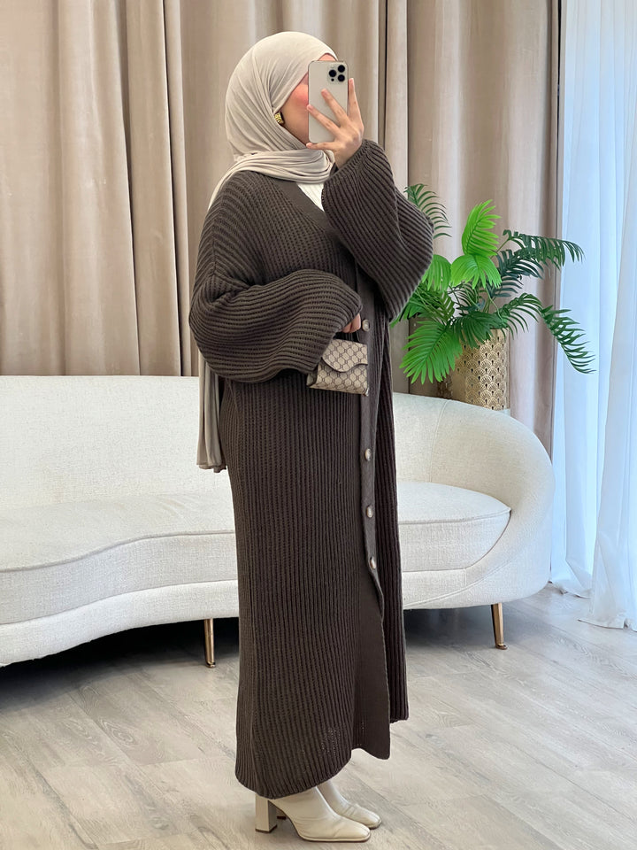 Amelié Strick-Cardigan in Fango