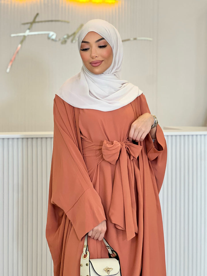 Doha Abaya Kimono Set in Lachs