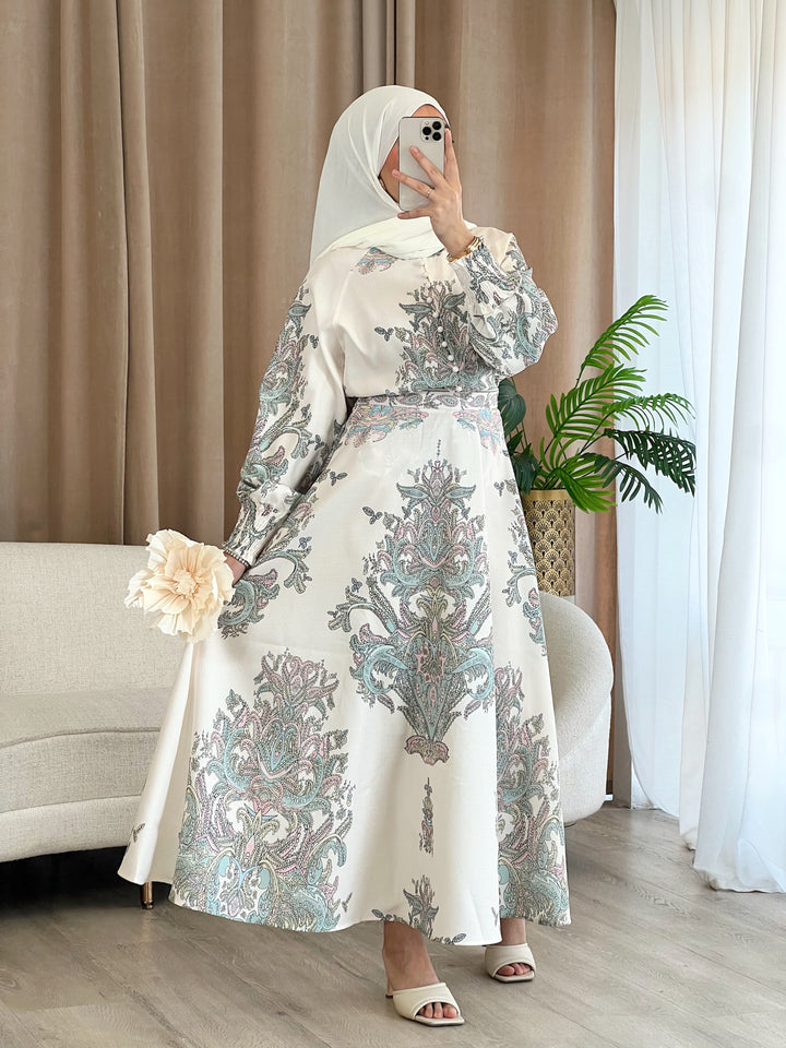 Tokio Set mit Muster in Creme