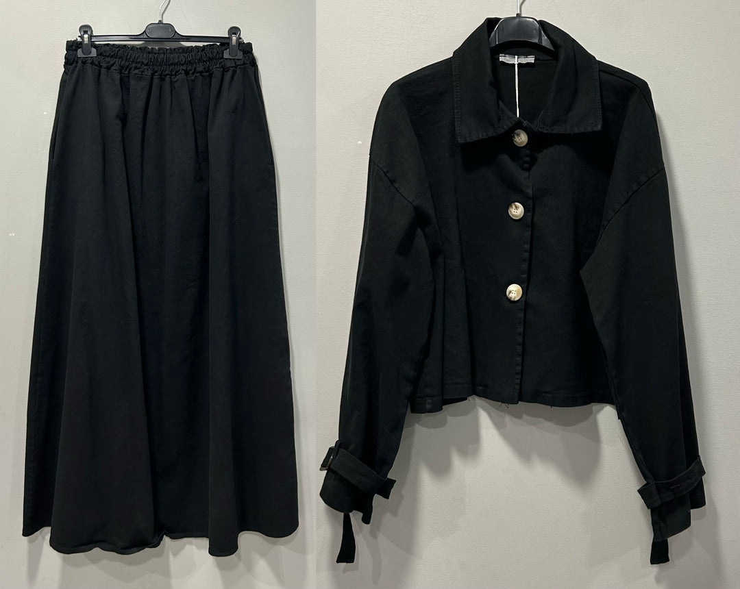Denim Trench 2-Teiler