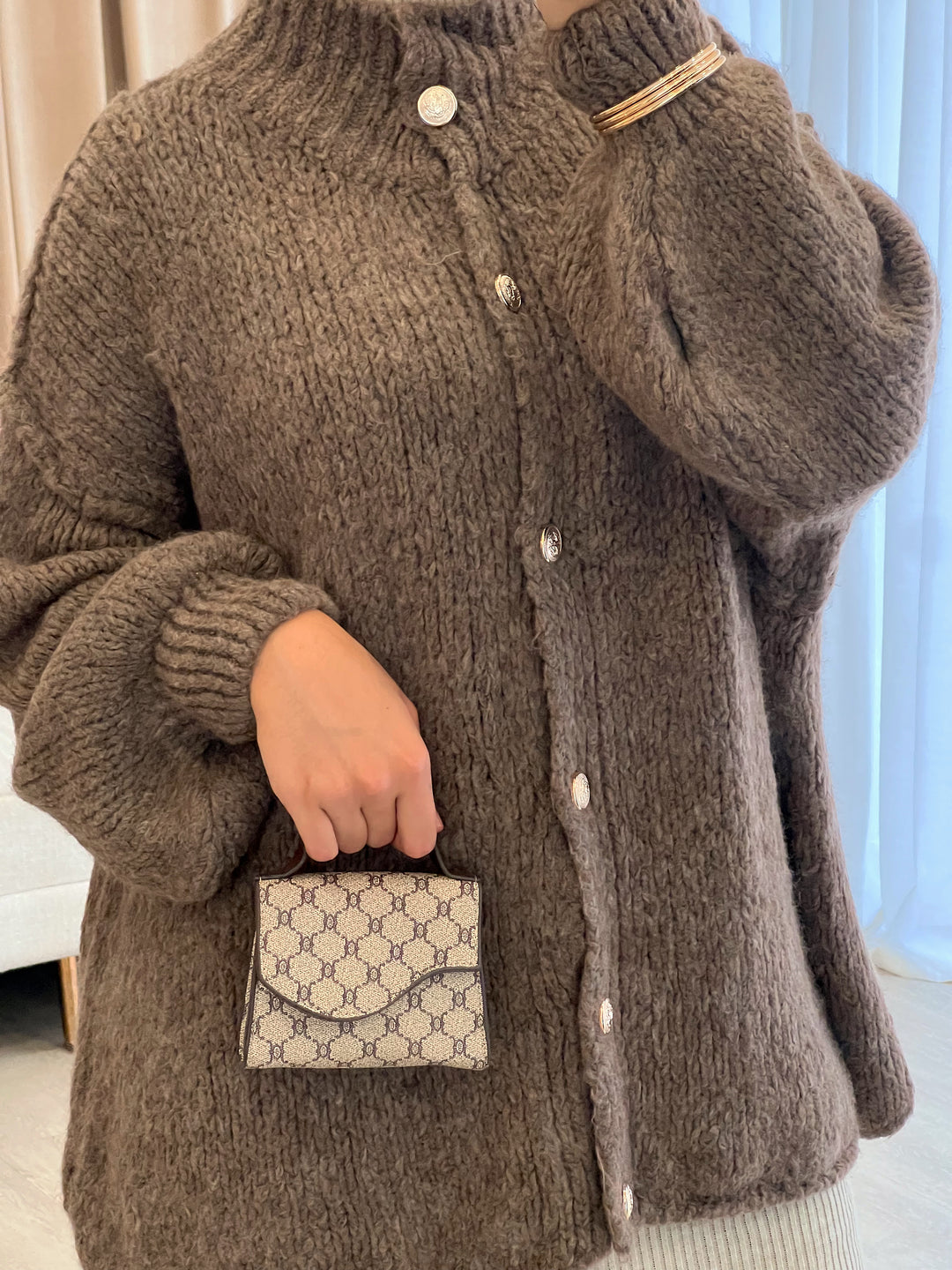 Lilly Oversized Cardigan in Mocha
