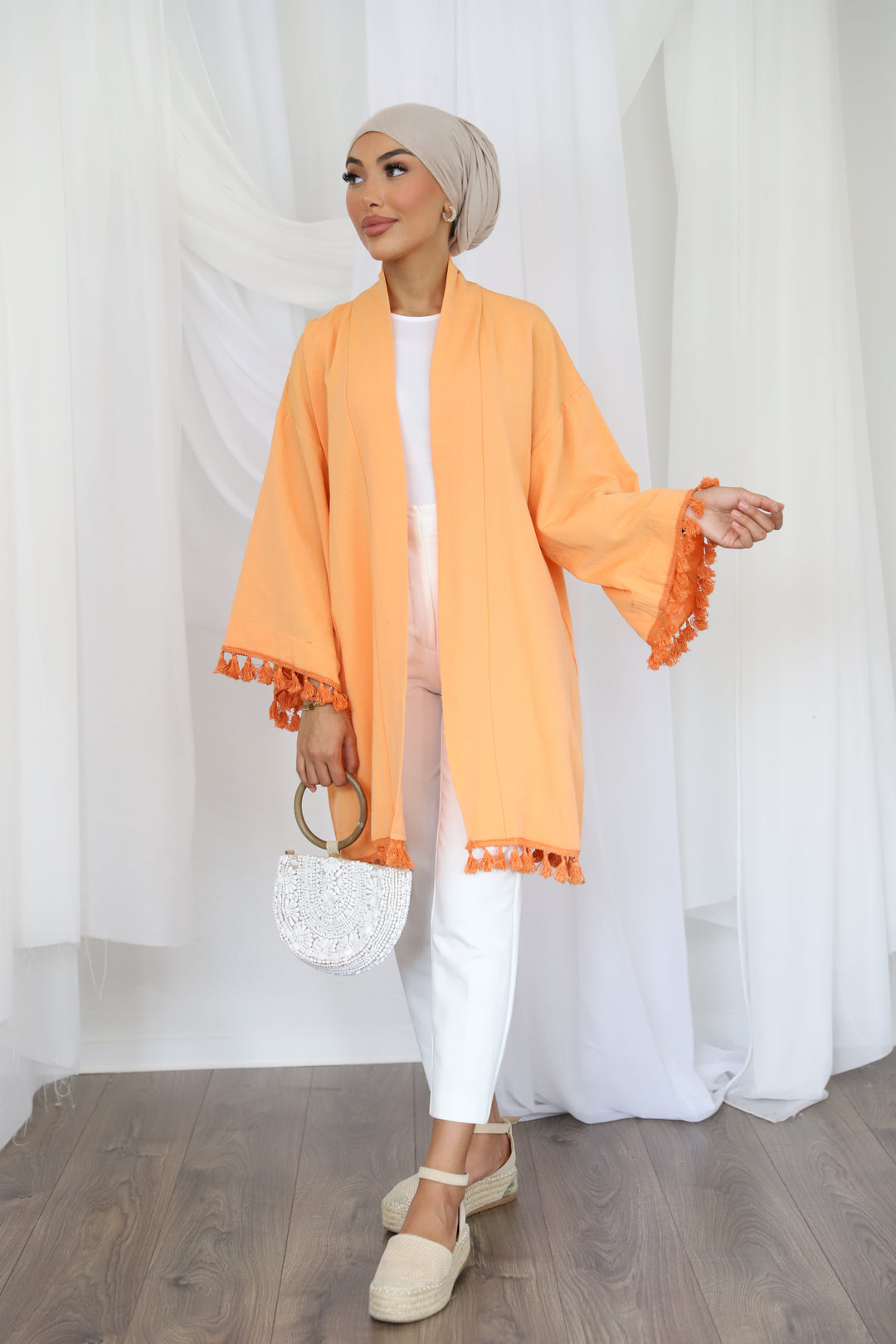 Molly PomPom Kimono in Orange