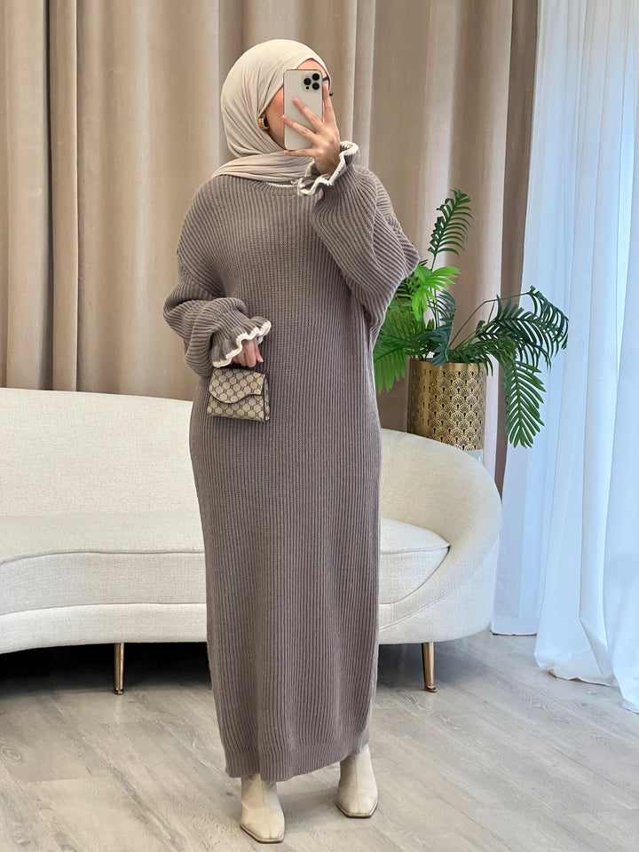 Elina Strickkleid in Mocha
