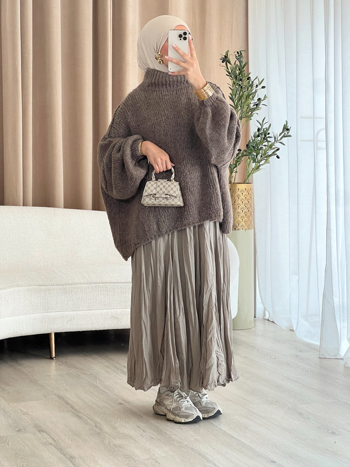 Vivi Oversized Pullover in Mocha