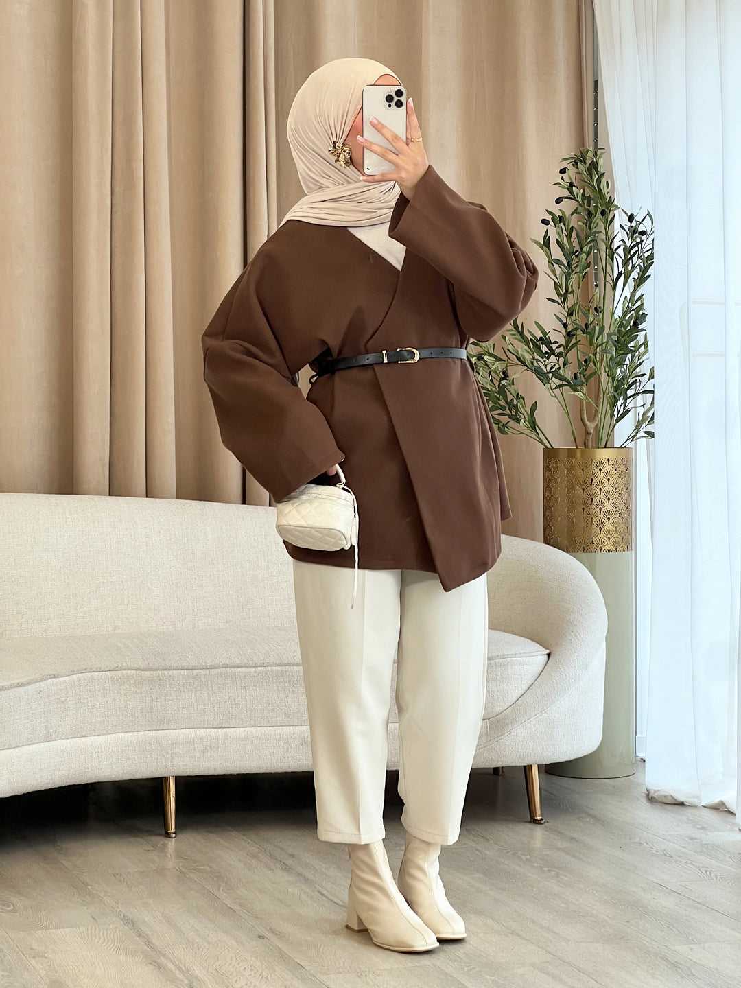 Imani Jacke mit Gürtel