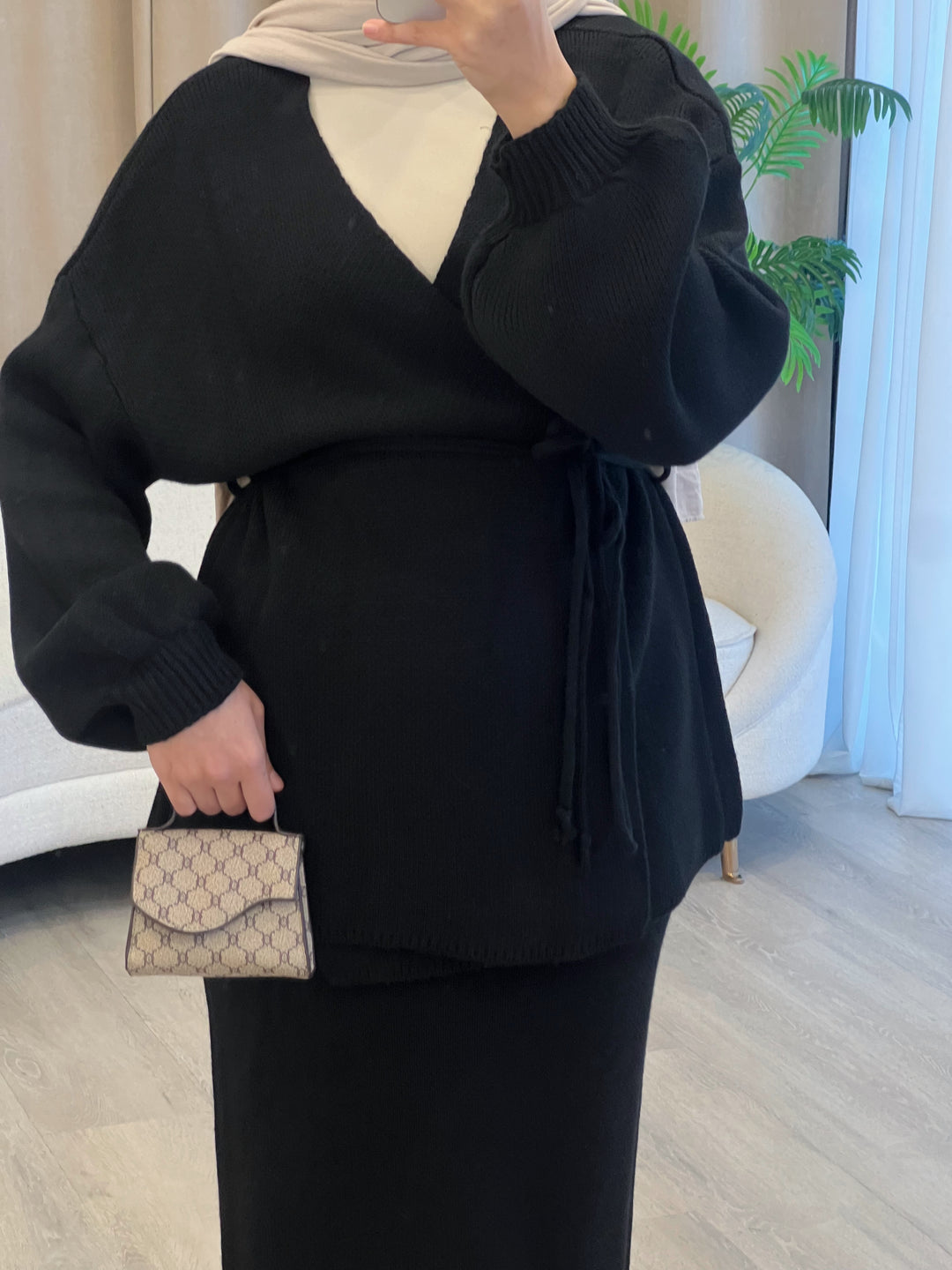 Hira Wickel-Set in Schwarz